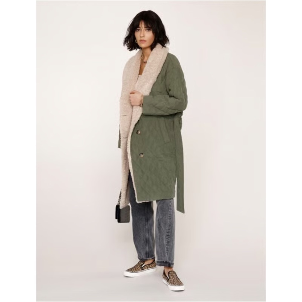Heartloom Evaline Sherpa Tie Waist Coat - L
